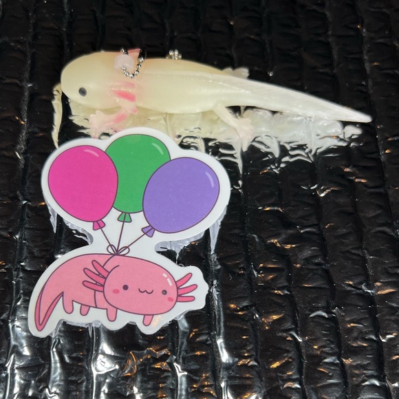 BALOONalotl Axolotl Crazy Trending WaterProof Single Decor Accent Sticker - Picture 3 of 4